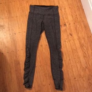 Gray Heathered Ruched Lululemon Leggings!